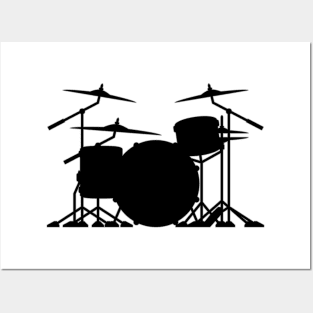 Drum set silhouette illustration Posters and Art